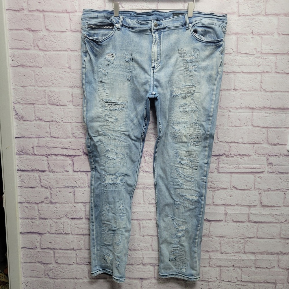 Rockstar Original Skinny Denim Jeans Mens 44 Distressed Y2k Grunge Streetwear‎